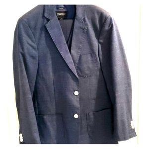 Navy linen cotton blazer